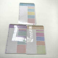 Custom Notebook Printing PVC Cover Spiral Binding Softcover Notepad Notebooks