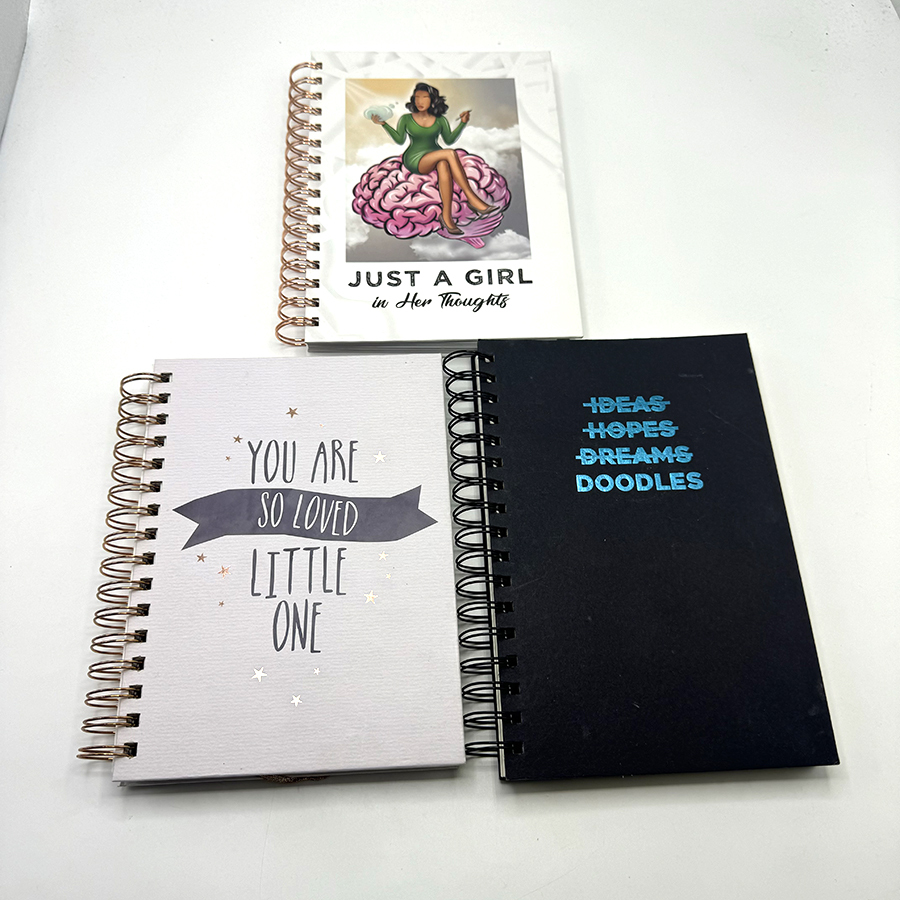 Carnet de notes, agenda, carnet à spirale A5, couverture rigide, impression personnalisée