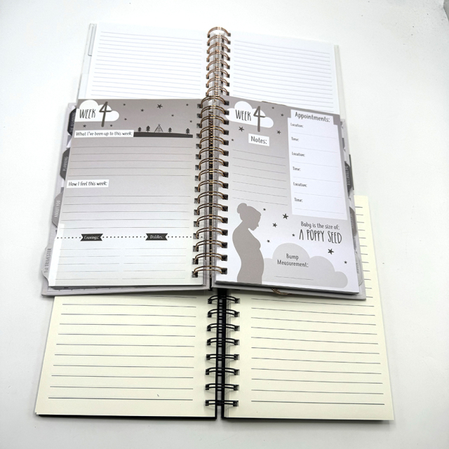 Carnet de notes, agenda, carnet à spirale A5, couverture rigide, impression personnalisée