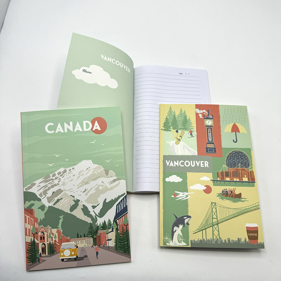 Carnets de notes professionnels personnalisés, impression, reliure parfaite, couverture souple