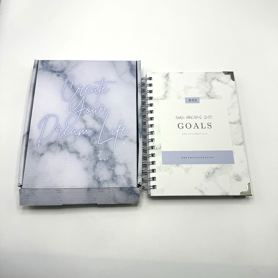 Carnet à spirale A5 professionnel, impression personnalisée, agenda, carnet à couverture rigide avec compartiments
