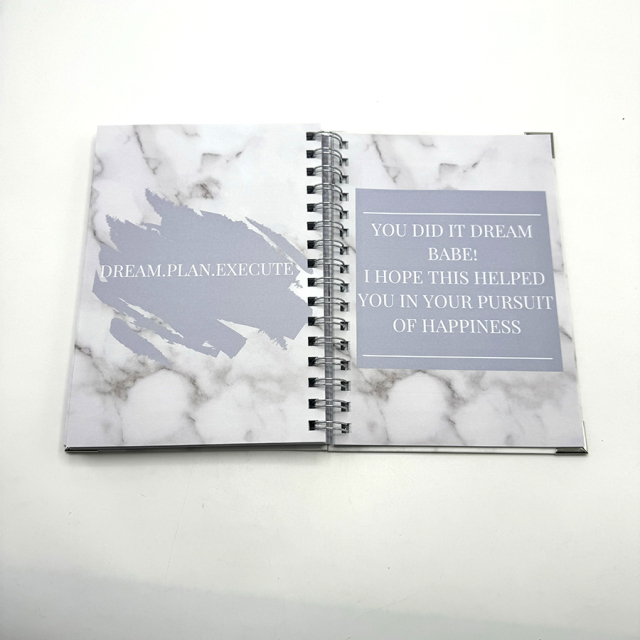 Carnet à spirale A5 professionnel, impression personnalisée, agenda, carnet à couverture rigide avec compartiments