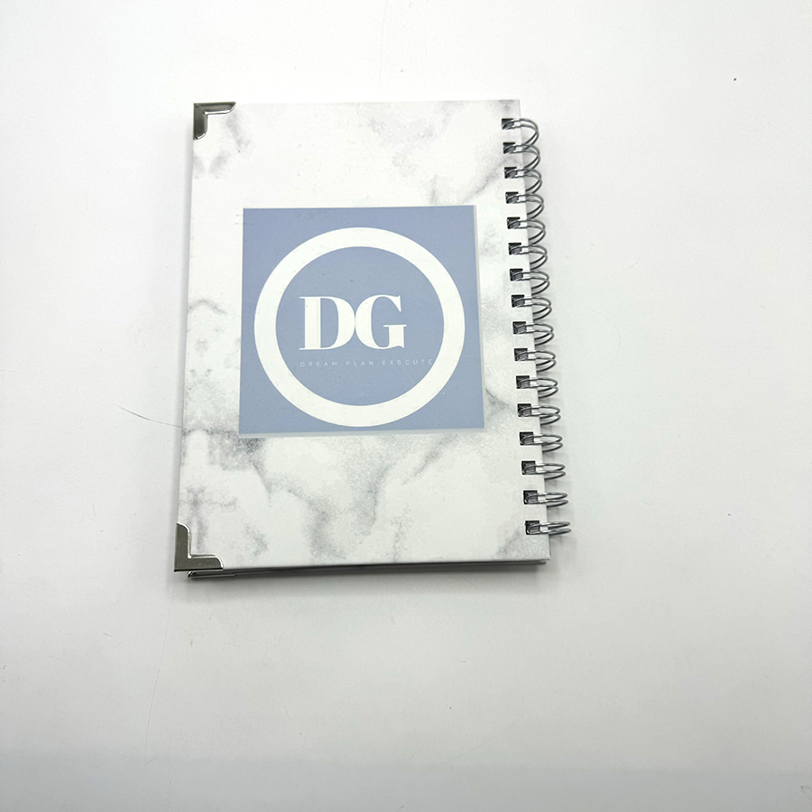 Carnet à spirale A5 professionnel, impression personnalisée, agenda, carnet à couverture rigide avec compartiments