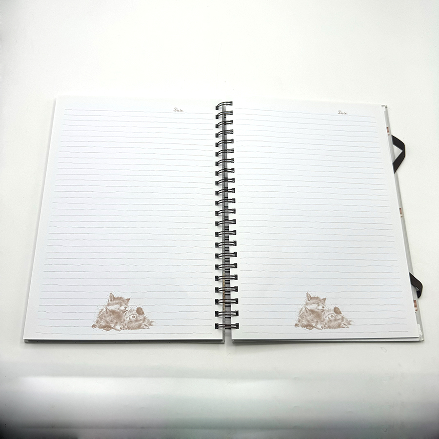 Spiral Binding A5 Notebooks Printing Custom Full Color Hardback Notebook