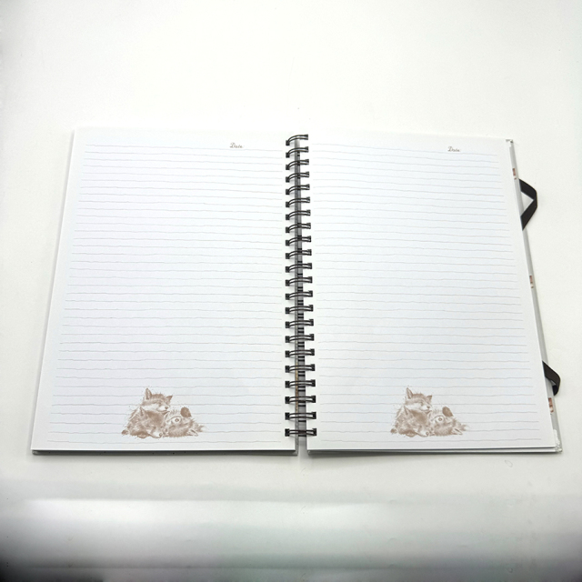 Spiral Binding A5 Notebooks Printing Custom Full Color Hardback Notebook