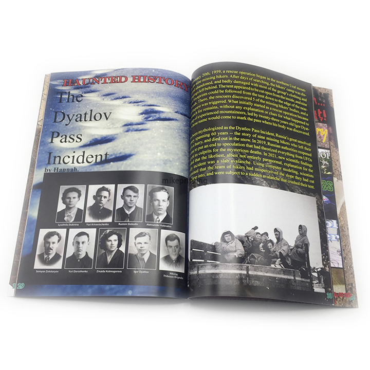 Fashion Magazine Printing Custom Full Color Brochure Booklet