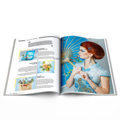 Magazine de mode, beauté et vêtements, impression personnalisée, catalogue, brochure