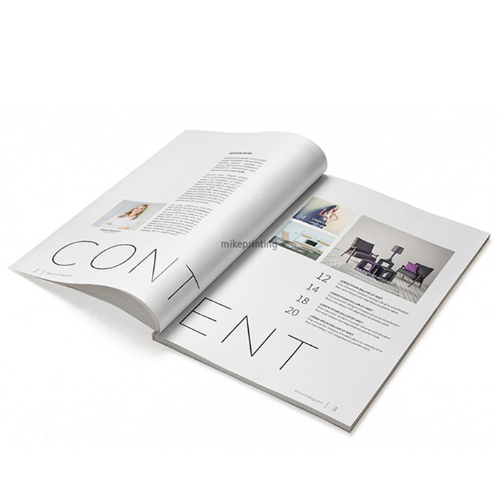 Magazine de mode, beauté et vêtements, impression personnalisée, catalogue, brochure