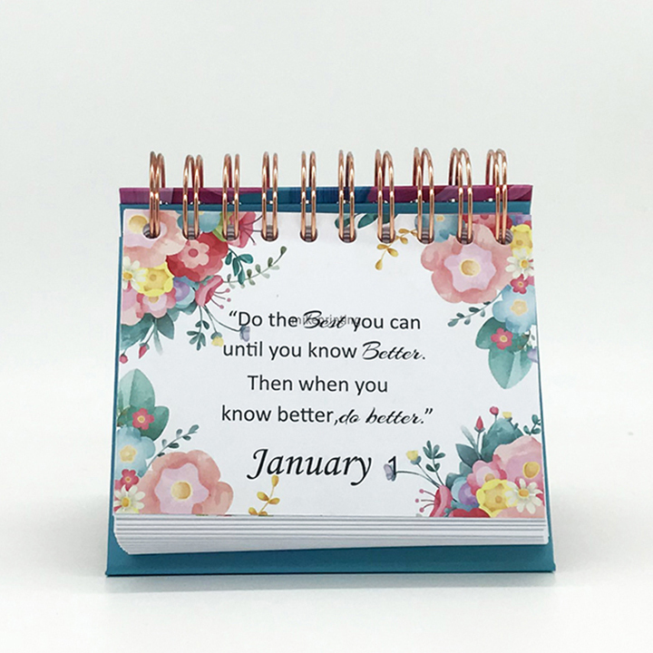 Desk Calendar Custom Printing Spiral Binding 2027 Calendar