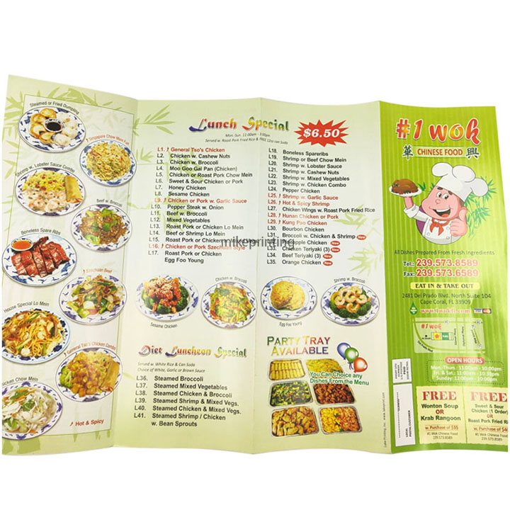 Custom Printing Restaurant Flyer Leaflet