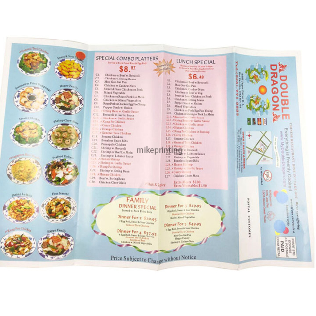 Custom Printing Restaurant Flyer Leaflet