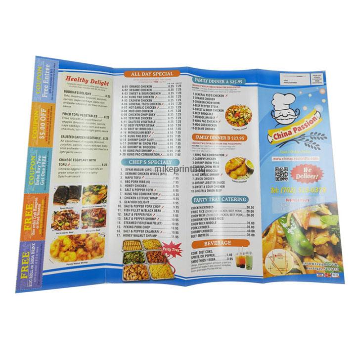 Custom Printing Restaurant Flyer Leaflet