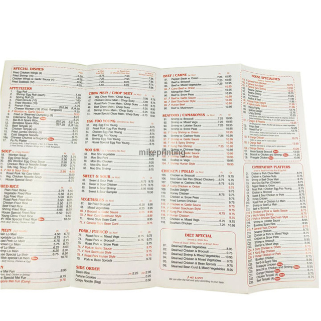 Custom Printing Restaurant Flyer Leaflet