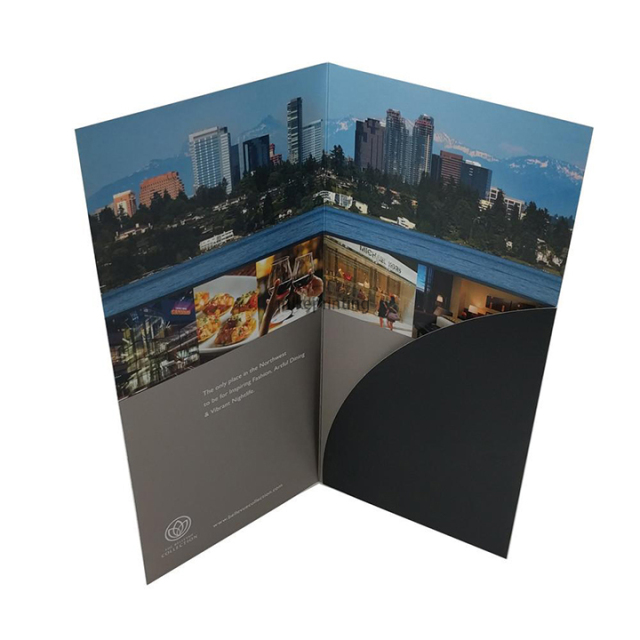 Custom Business Company Flyer Leaflets Printing Full Color Folding Flyer