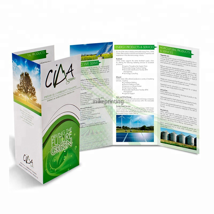 Custom Business Company Flyer Leaflets Printing Full Color Folding Flyer