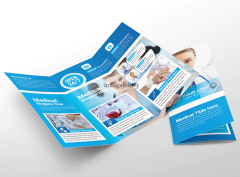 Custom Business Company Flyer Leaflets Printing Full Color Folding Flyer