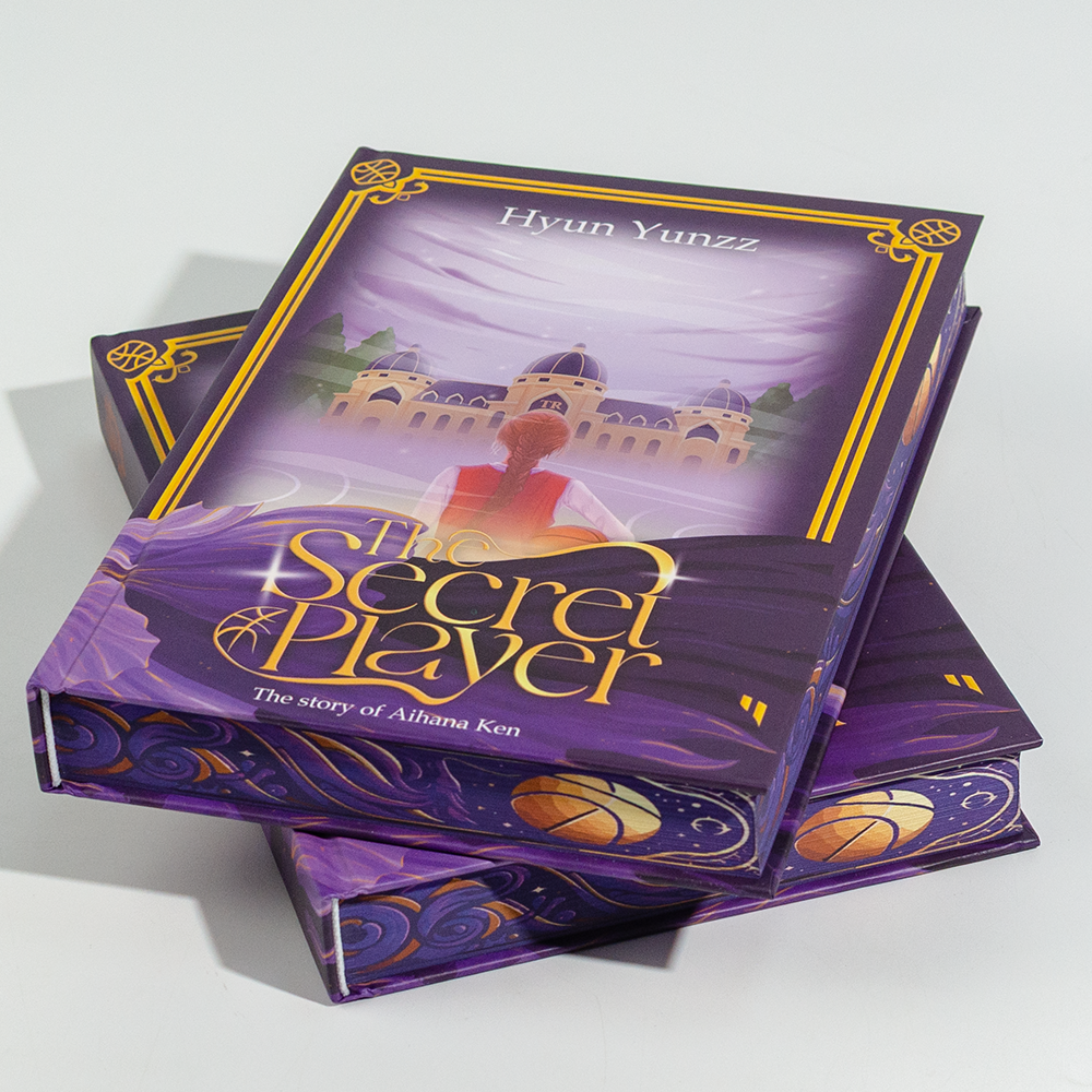 China Printer Custom Book Printing Services Hardcover Sprayed Edge Novel Book with slipcase
