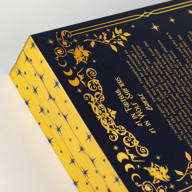 Custom Book Printing Service Painted Sprayed Edge Custom Special Edition Novel Sprayed Edge Book
