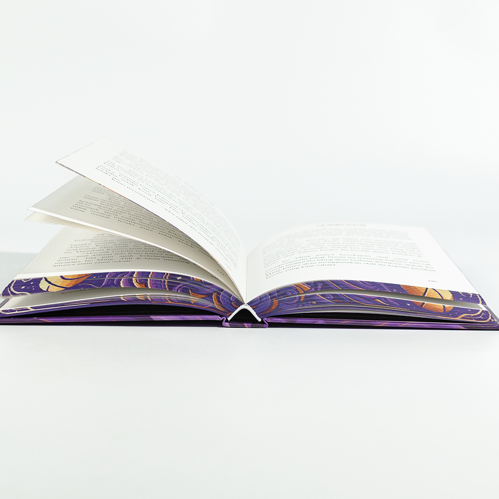 China Printer Custom Book Printing Services Hardcover Sprayed Edge Novel Book with slipcase