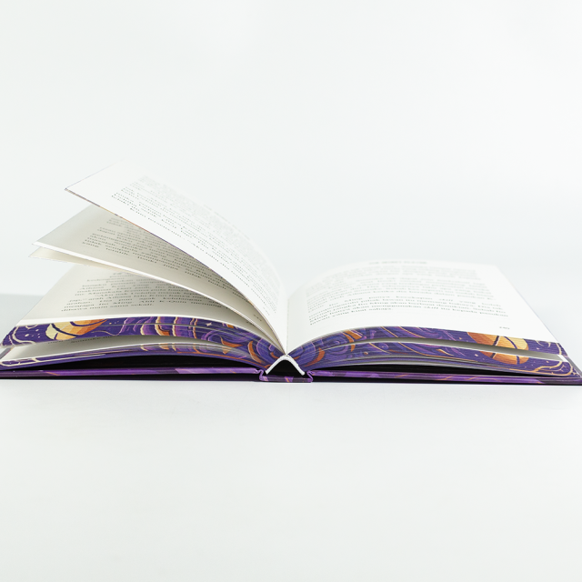 China Printer Custom Book Printing Services Hardcover Sprayed Edge Novel Book with slipcase