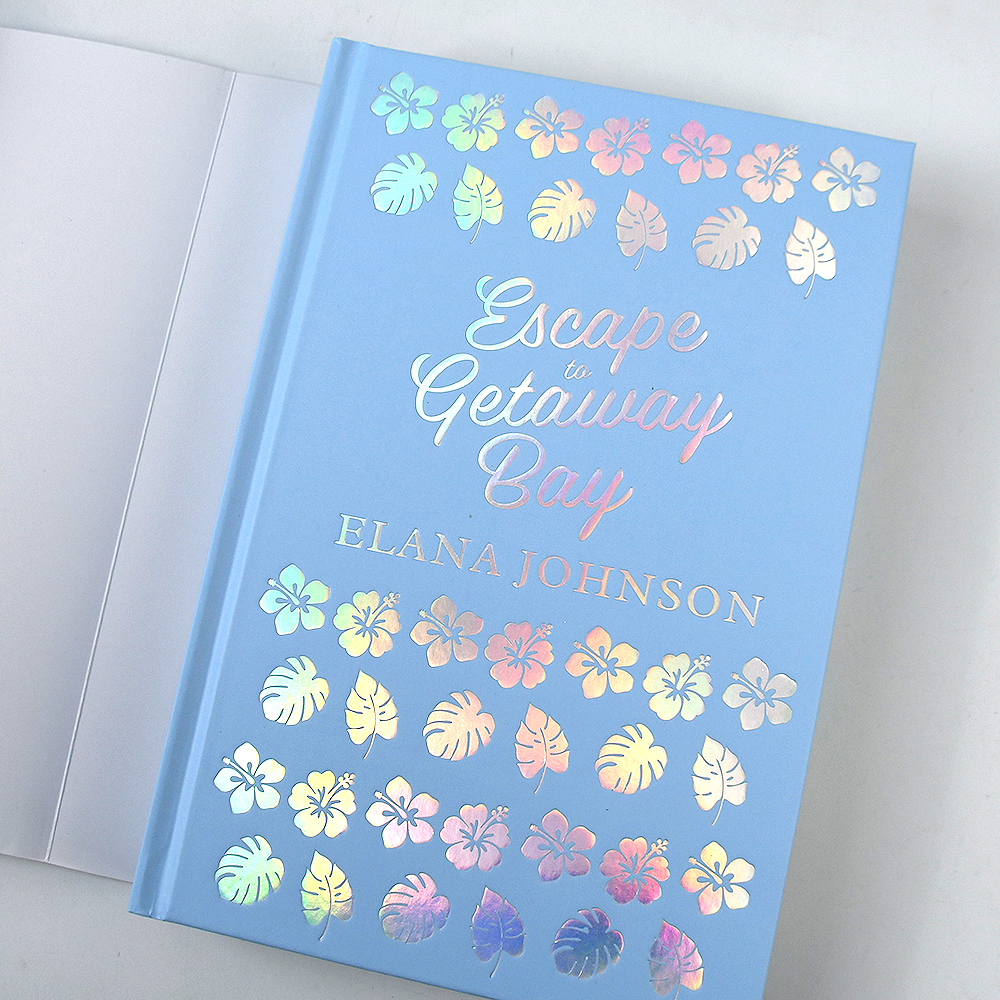 Precious Hardcover Novel Book With Duck Jacket Colorful Sprayed Edge Book Holographic Hot Stamping Hardcover Book Printing