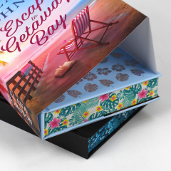 Precious Hardcover Novel Book With Duck Jacket Colorful Sprayed Edge Book Holographic Hot Stamping Hardcover Book Printing