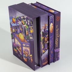 China Printer Custom Book Printing Services Hardcover Sprayed Edge Novel Book with slipcase