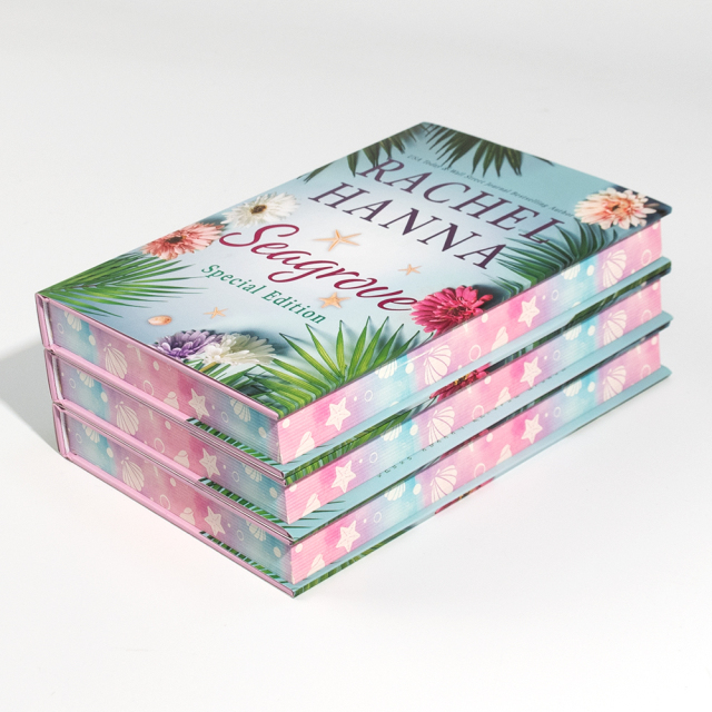 Precious Hardcover Novel Book With Duck Jacket Colorful Sprayed Edge Book Holographic Hot Stamping Hardcover Book Printing