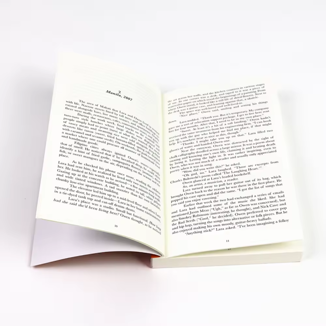 Impression de livres brochés avec couverture souple, pelliculage brillant 12PT