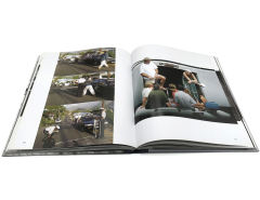 Livre photo décoratif personnalisé à couverture rigide pour adultes, livre de luxe noir et gris, impression flexographique sur couverture rigide.