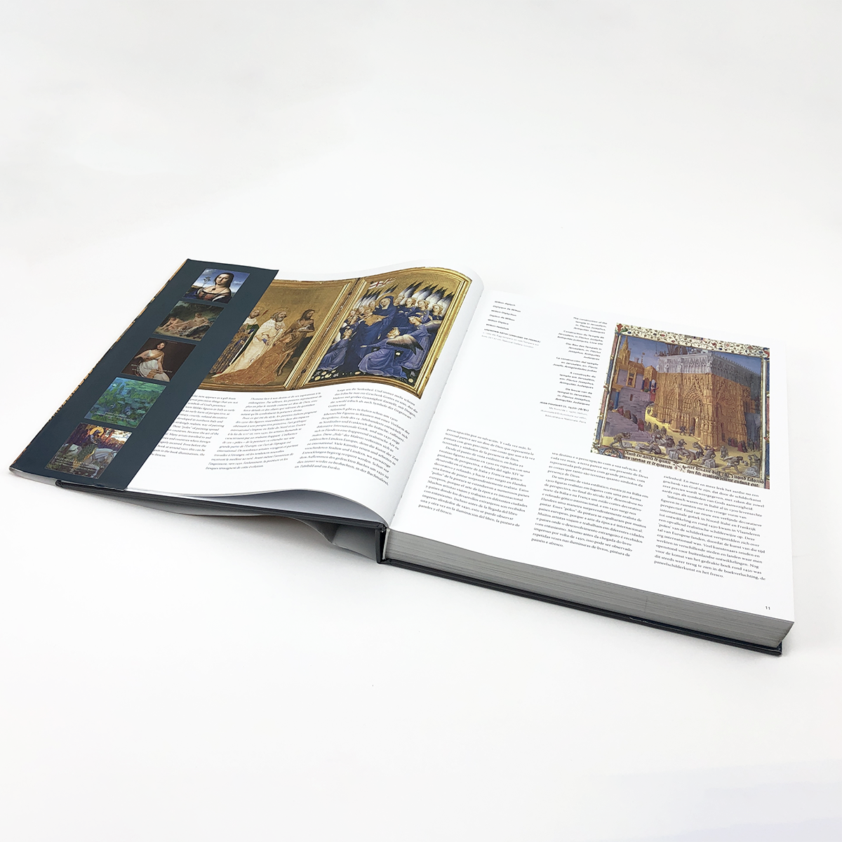 Livre de table basse personnalisé à couverture rigide, reliure cousue, format A4, pelliculage mat 4 couleurs + 4 couleurs, papier fantaisie, impression flexographique, décoration intérieure