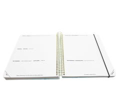 Spiral Book Printing and Wire-O Kraft Binding with Custom Size Gold Stamped Hardcover Spiral Notebook and Journal Options