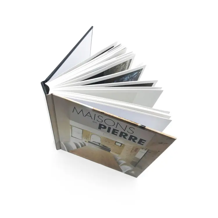 Livres de table basse de haute qualité, livres décoratifs, livres de luxe, impression flexographique en gros personnalisable, couverture rigide