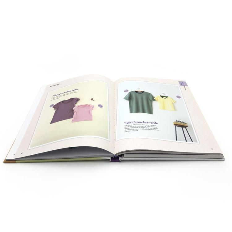 Qualité garantie Couverture rigide à dos carré Impression flexographique Offset Papier carton pelliculé mat Reliure cousue Logo personnalisé