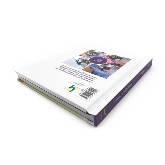 Qualité garantie Couverture rigide à dos carré Impression flexographique Offset Papier carton pelliculé mat Reliure cousue Logo personnalisé