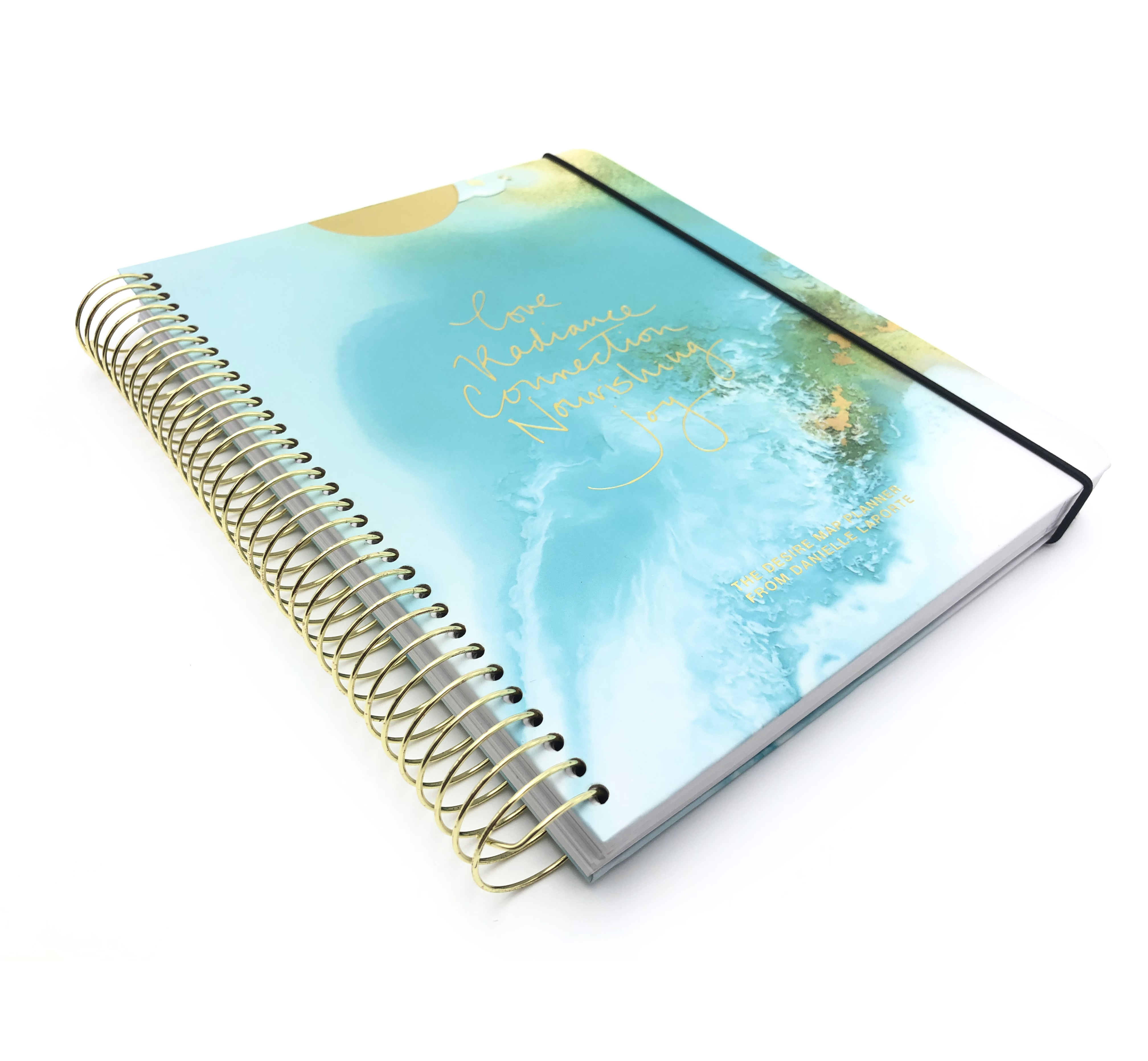 Spiral Book Printing and Wire-O Kraft Binding with Custom Size Gold Stamped Hardcover Spiral Notebook and Journal Options