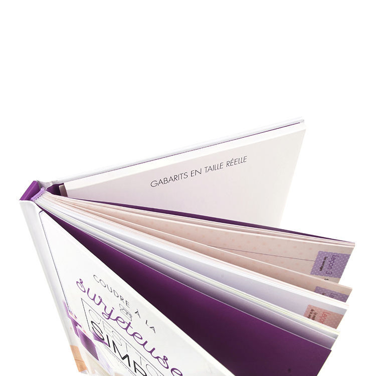 Qualité garantie Couverture rigide à dos carré Impression flexographique Offset Papier carton pelliculé mat Reliure cousue Logo personnalisé