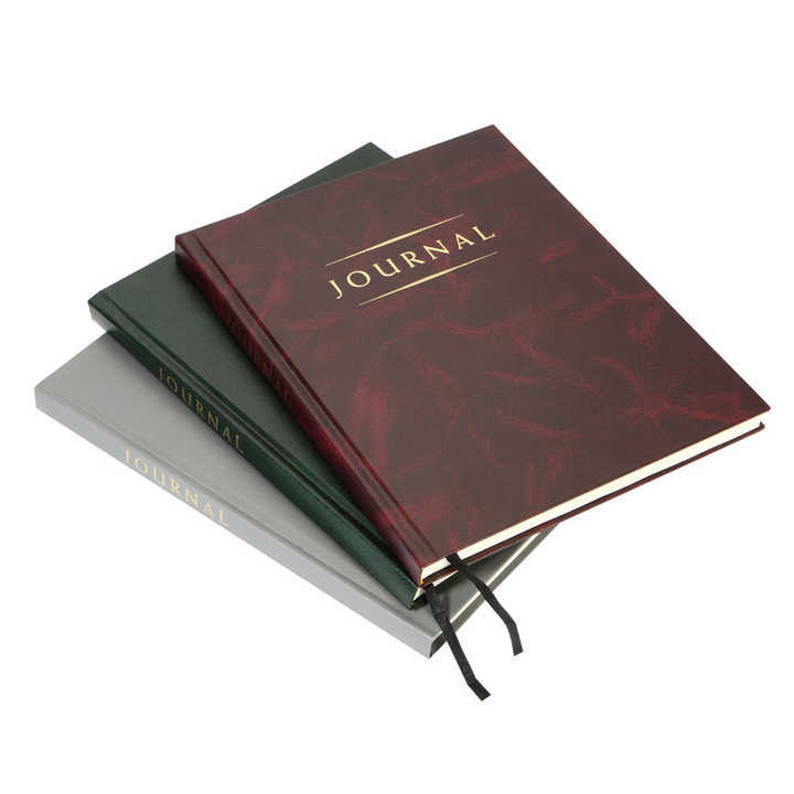 Carnet en cuir PU imprimé en usine, couverture rigide, journal gaufré