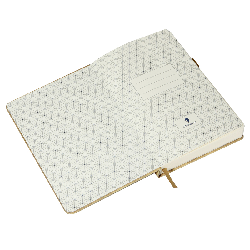 Custom Printing Hardcover Vegan Leather A5 Notebook Printing with Rear Pocket Dotted Grid Paper with Cover Box
