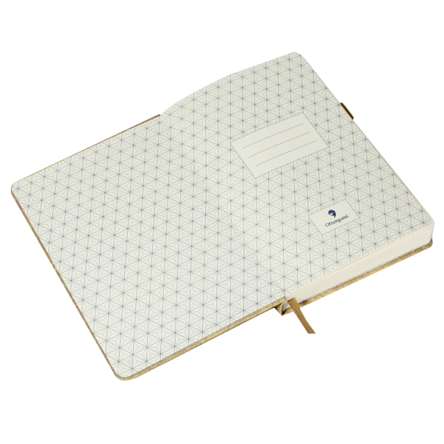 Custom Printing Hardcover Vegan Leather A5 Notebook Printing with Rear Pocket Dotted Grid Paper with Cover Box