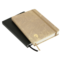 Custom Printing Hardcover Vegan Leather A5 Notebook Printing with Rear Pocket Dotted Grid Paper with Cover Box