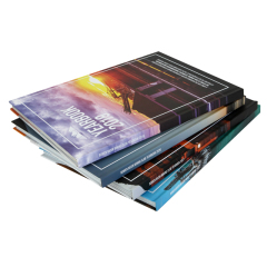 Custom Hardcover Novel Book Printing Services From Factory Featuring Fancy Paper and Painted Sprayed Edge