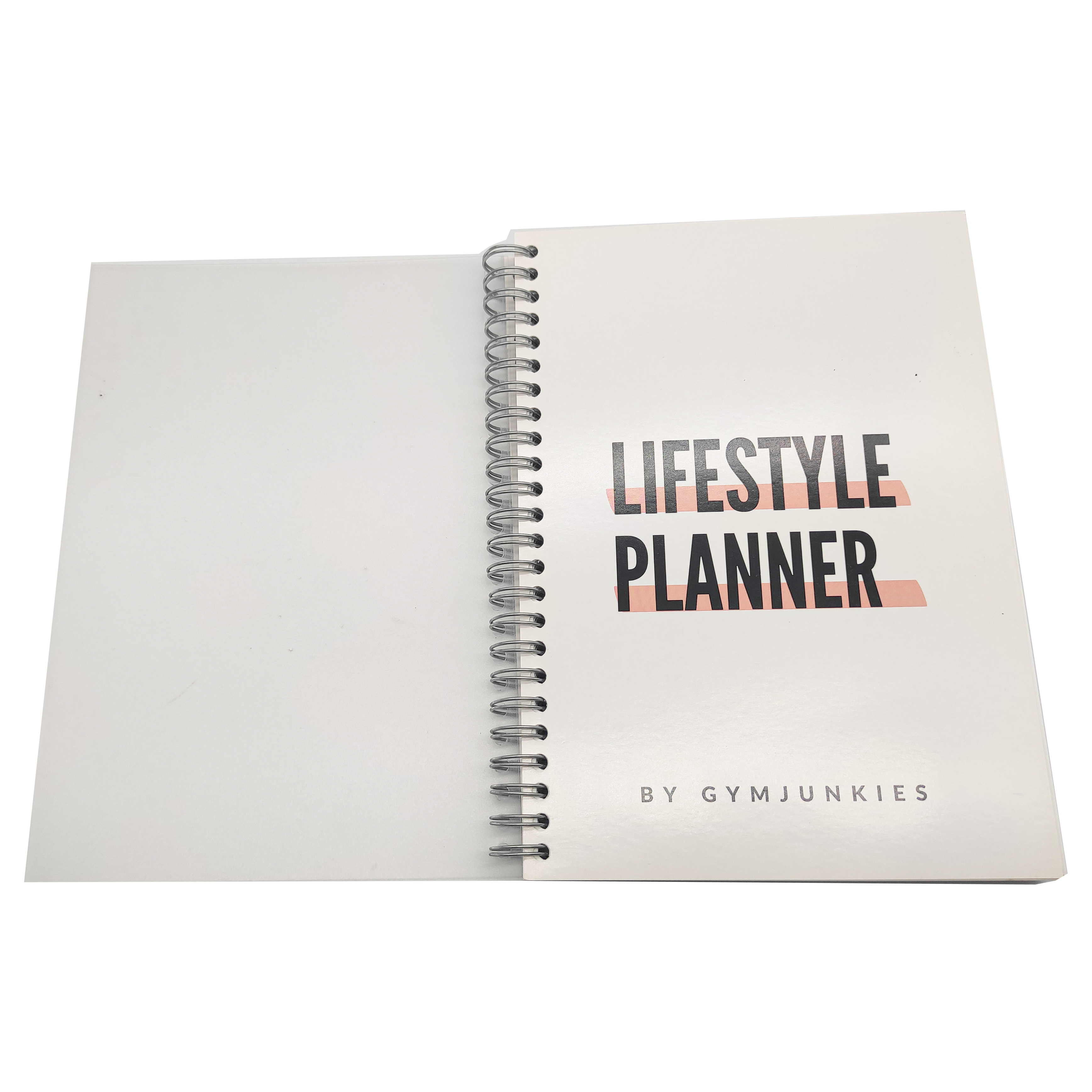 Carnet portable personnalisé à spirale métallique, reliure transparente en PVC imperméable avec papier kraft et papier d'art.
