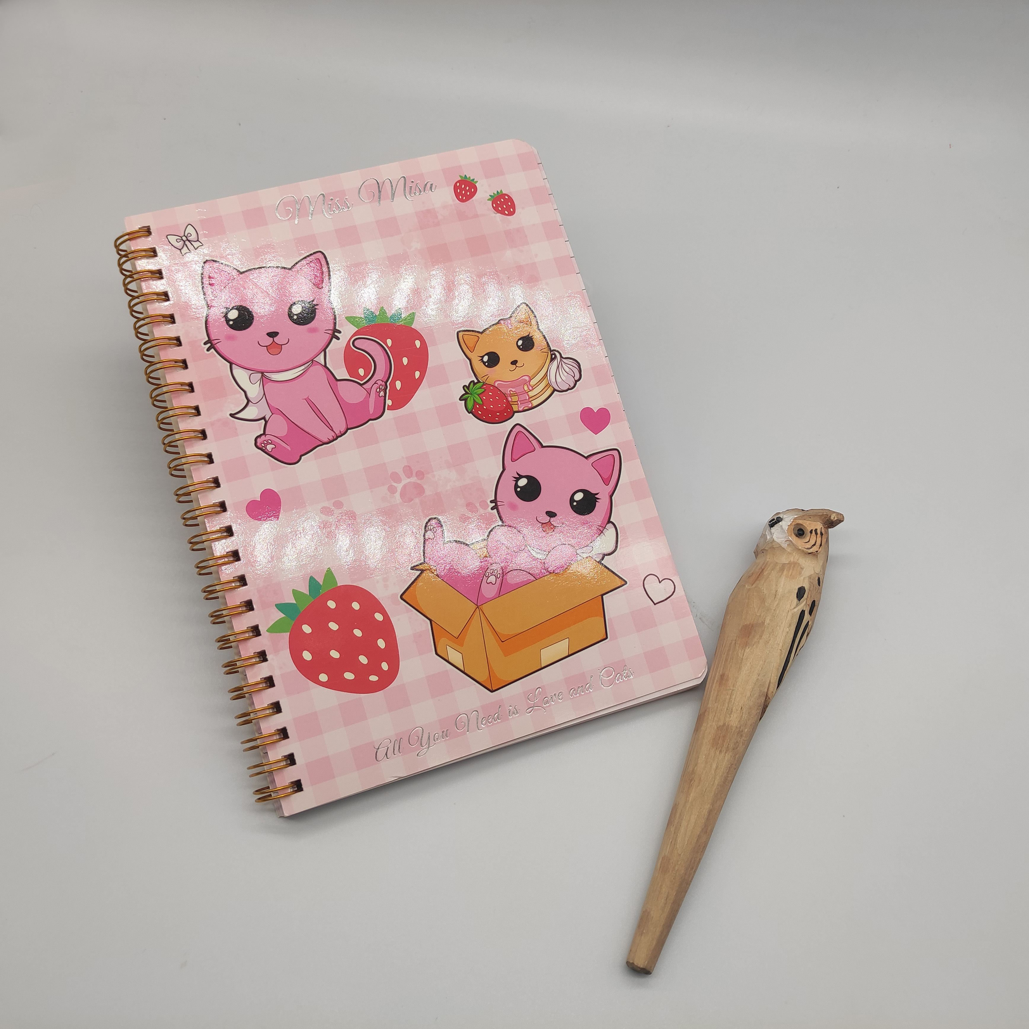 Custom Spiral Notebook A4/A5 Metal Ring Wire Binding Hard Cover Printed Offset on Kraft Paper and Cardboard for Notepad Use