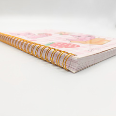 Custom Spiral Notebook A4/A5 Metal Ring Wire Binding Hard Cover Printed Offset on Kraft Paper and Cardboard for Notepad Use