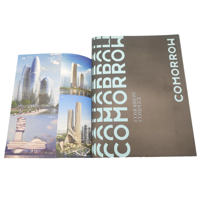 Customized Printed Plastic Booklet Saddle Binding Promotional Brochure Offset and Digital Printing on Cardboard Offset Paper