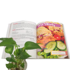 Catalogues alimentaires et livres de recettes personnalisés en couleur de haute qualité, couverture rigide, impression offset sur papier kraft