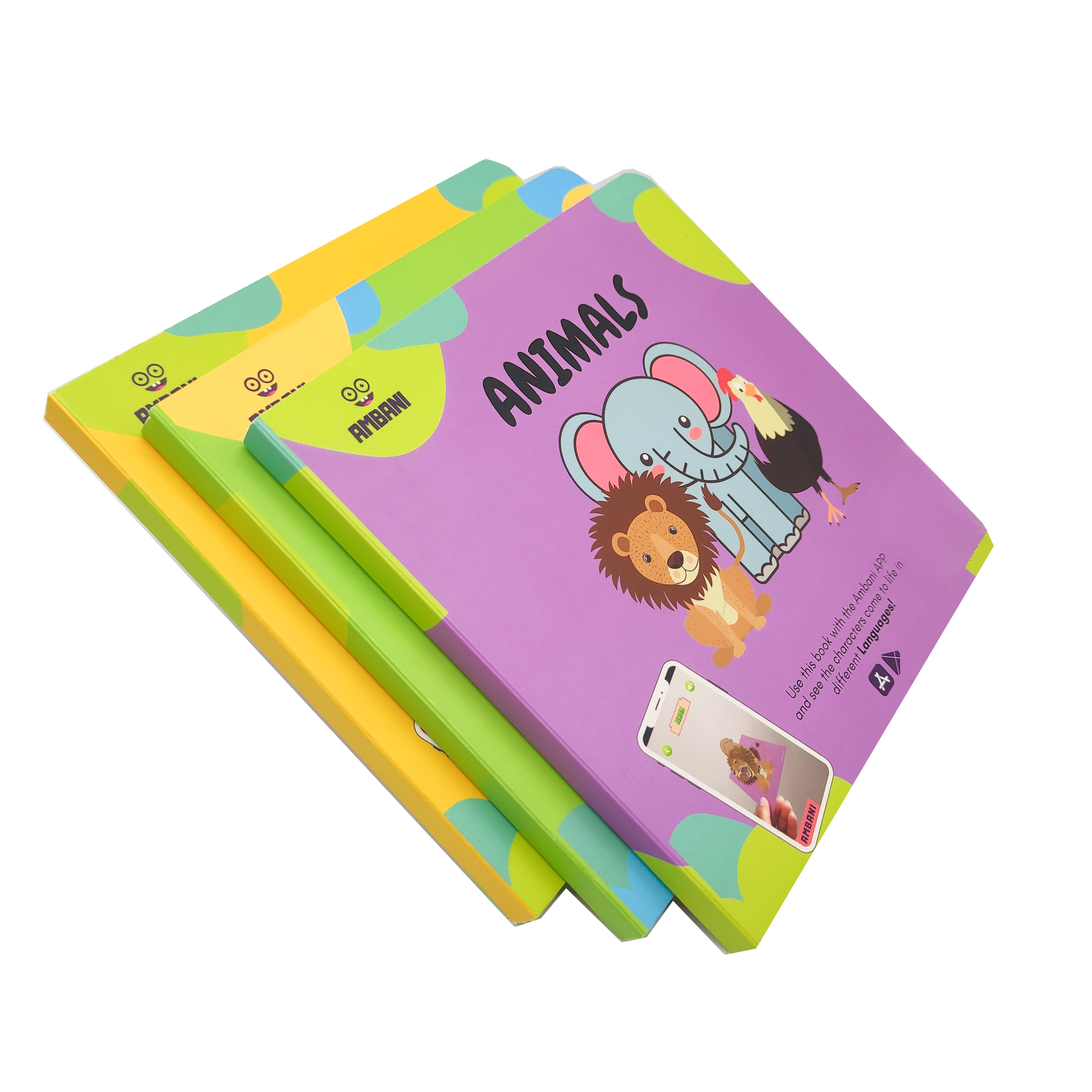 Custom Printing Perfect Binding Cardboard Thick Board Book with Film Lamination and Offset Paper for Children