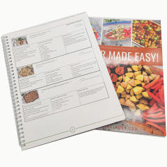 Customized Kitchen Cooking Recipe Book Spiral Binding Kraft Paper DIY Book Printing Create Your Own Personal Cookbook