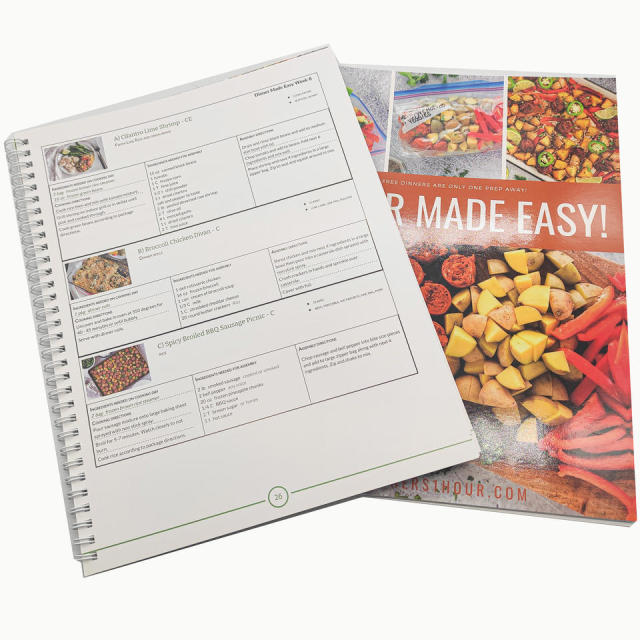 Customized Kitchen Cooking Recipe Book Spiral Binding Kraft Paper DIY Book Printing Create Your Own Personal Cookbook